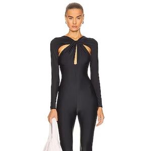 COPERNI CUTOUT “BUTTERFLY EFFECT” JUMPSUIT, SZ L BLACK